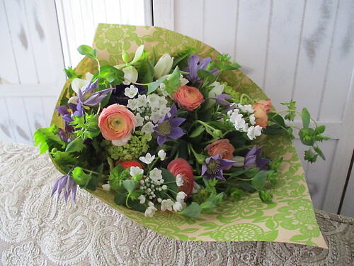 Premium Spring Bloom Wrapped Bouquet