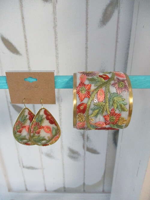 Embroidered Floral Set ( Golden Enchantment)